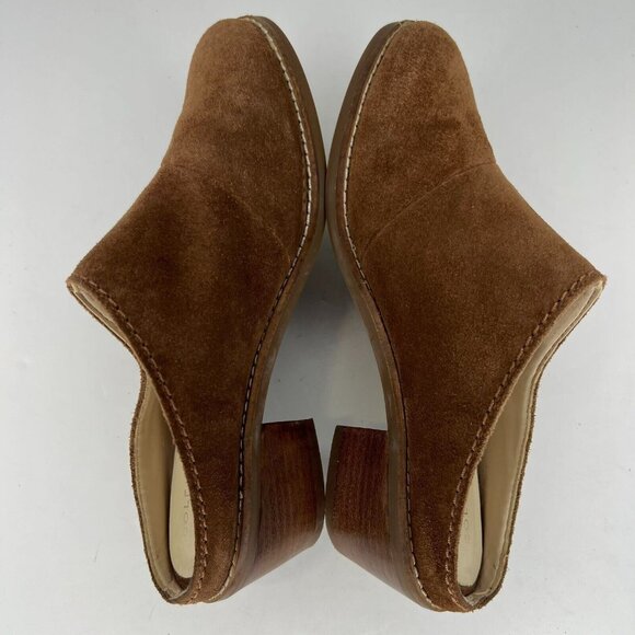 Cole Haan Womens W14844 Brown Faux Suede Block Heel Size 7 Slip-On Mules - Picture 7 of 11